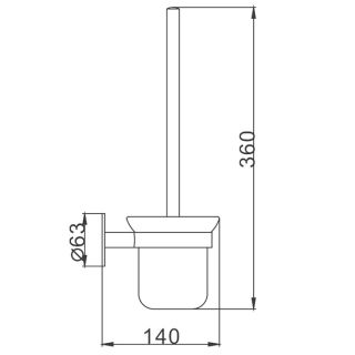 Настенный ершик для унитаза Frap F3810 хром